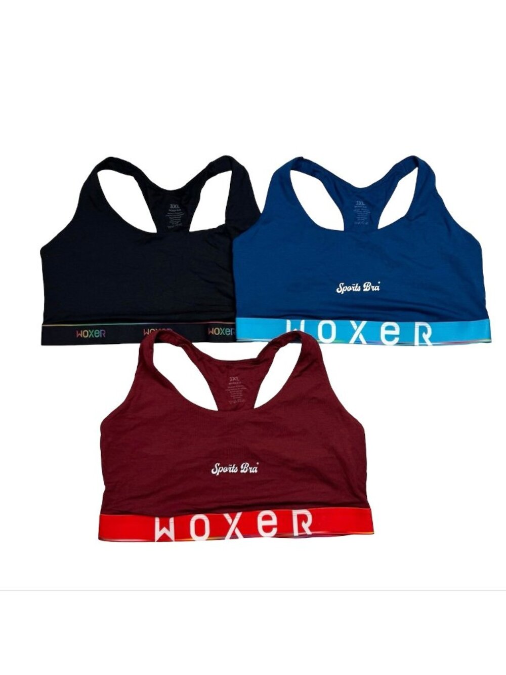 NEW Woxer Icon 2.0 Women's Sports Bra Activewear Top • 3XL • Lot of 3